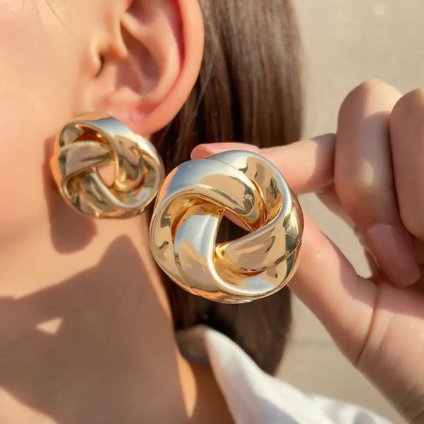 Spiral Twist Knot Earrings