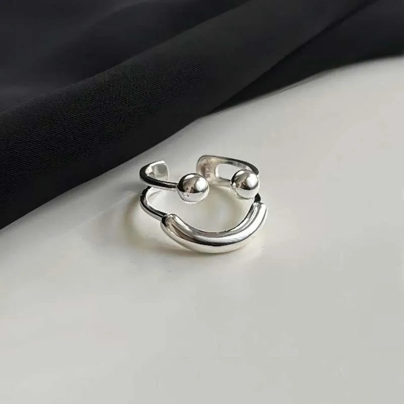 Smile Face Open Rings