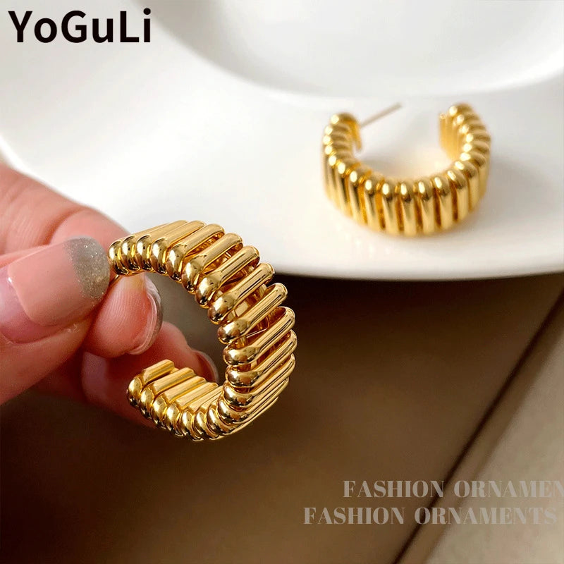  Needle Hoop Earrings