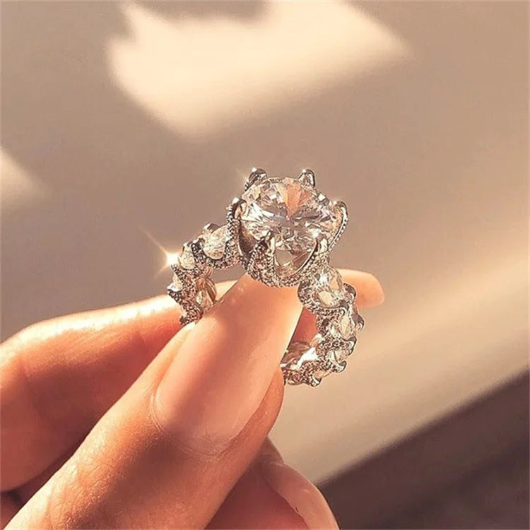 Luxury Designer Crystal Zircon Rings