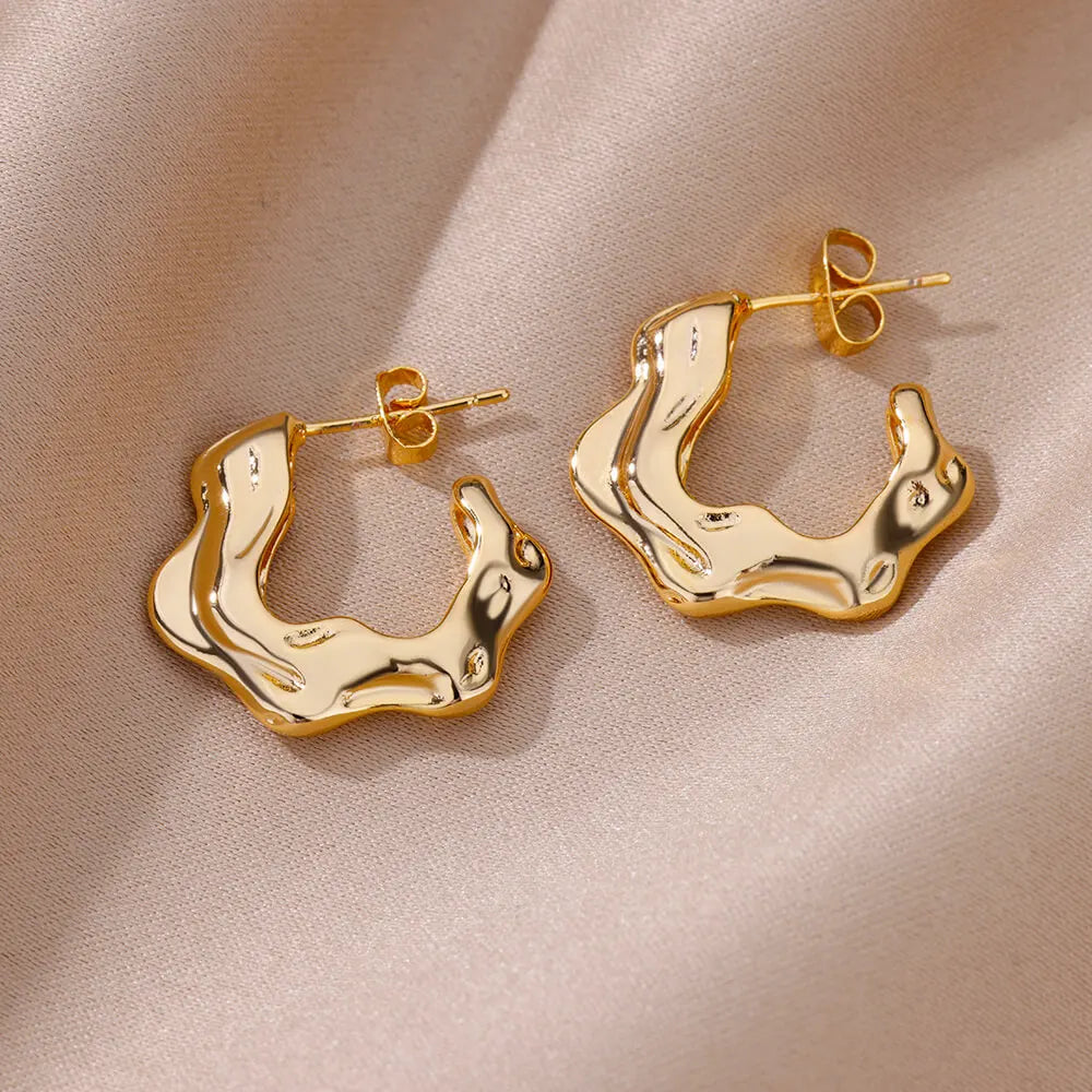 C Shaped Earrings
