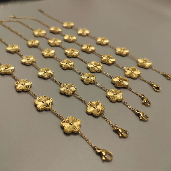 Plum Blossom Plant Five Leaf Flower Bracelet