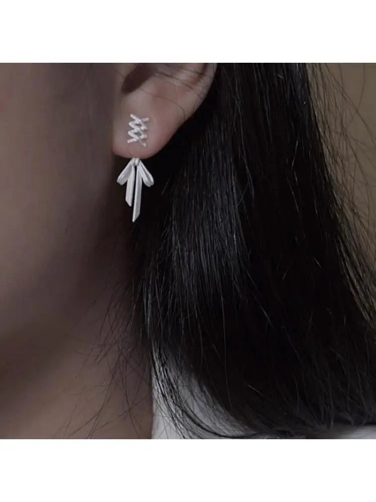 Exquisite White Bow Stud Earrings