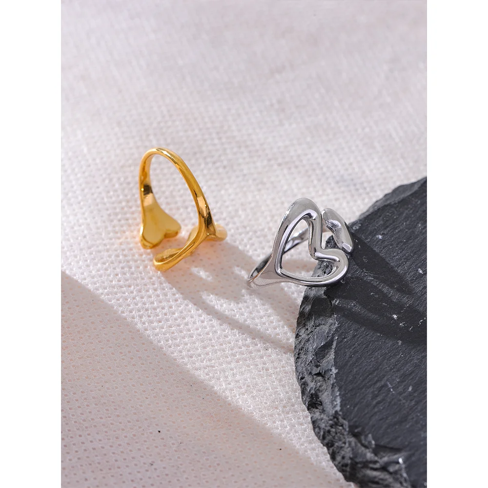 Heart Love Hollow Minimalist Ring