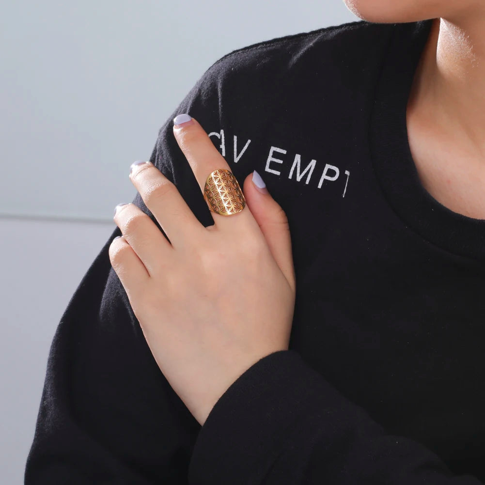 COOLTIME Viking Couple Ring Tree Flower