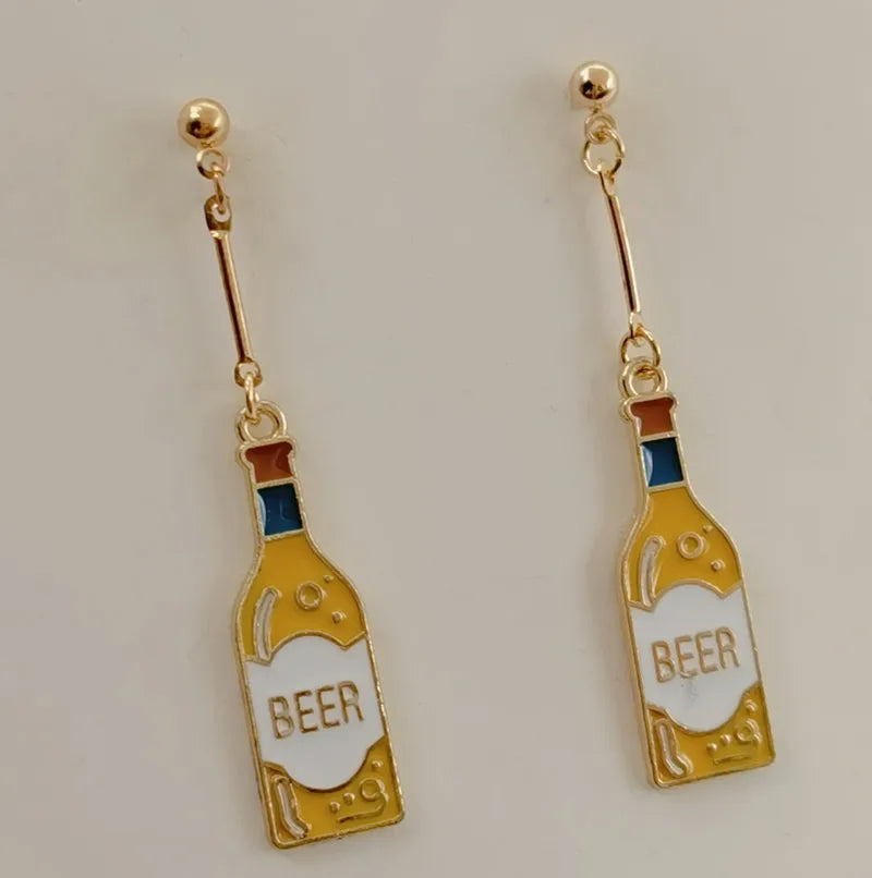 Wine Beer Earrings