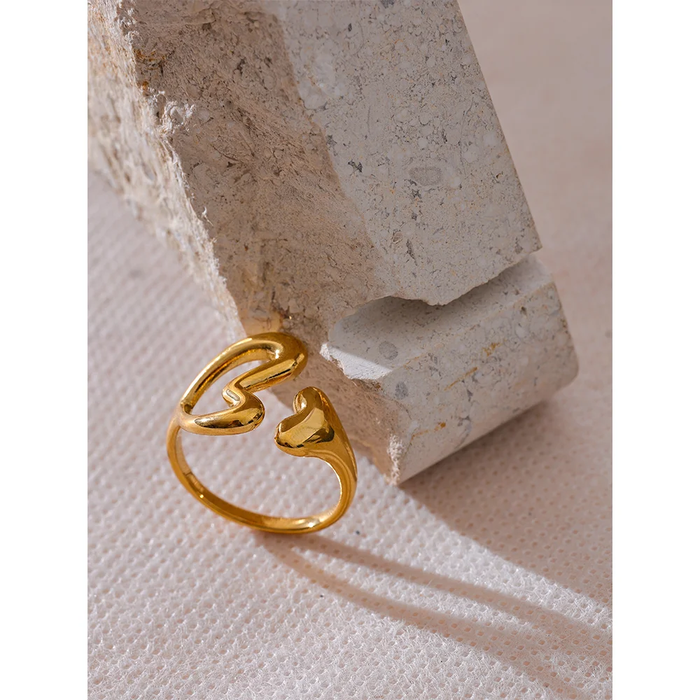 Heart Love Hollow Minimalist Ring