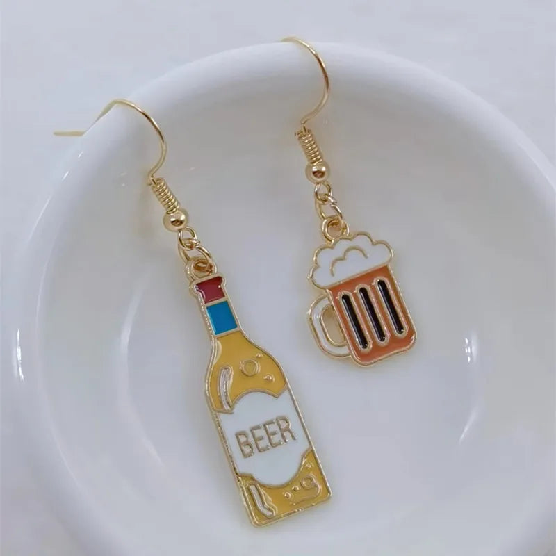 Wine Beer Earrings