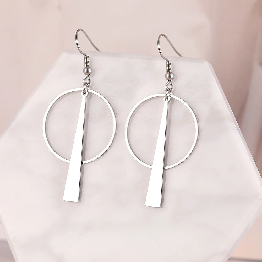 Big Round Stick Earrings