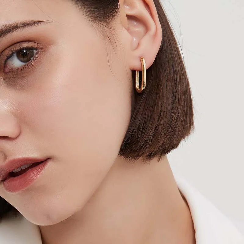 U-Shape Hoop Earrings