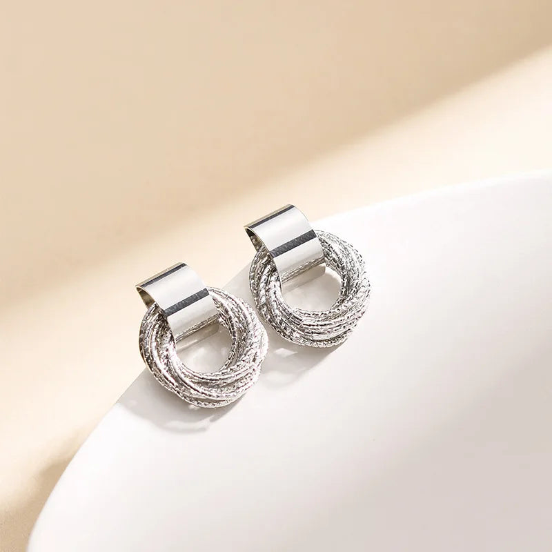 Multiple Circle Stud Earrings