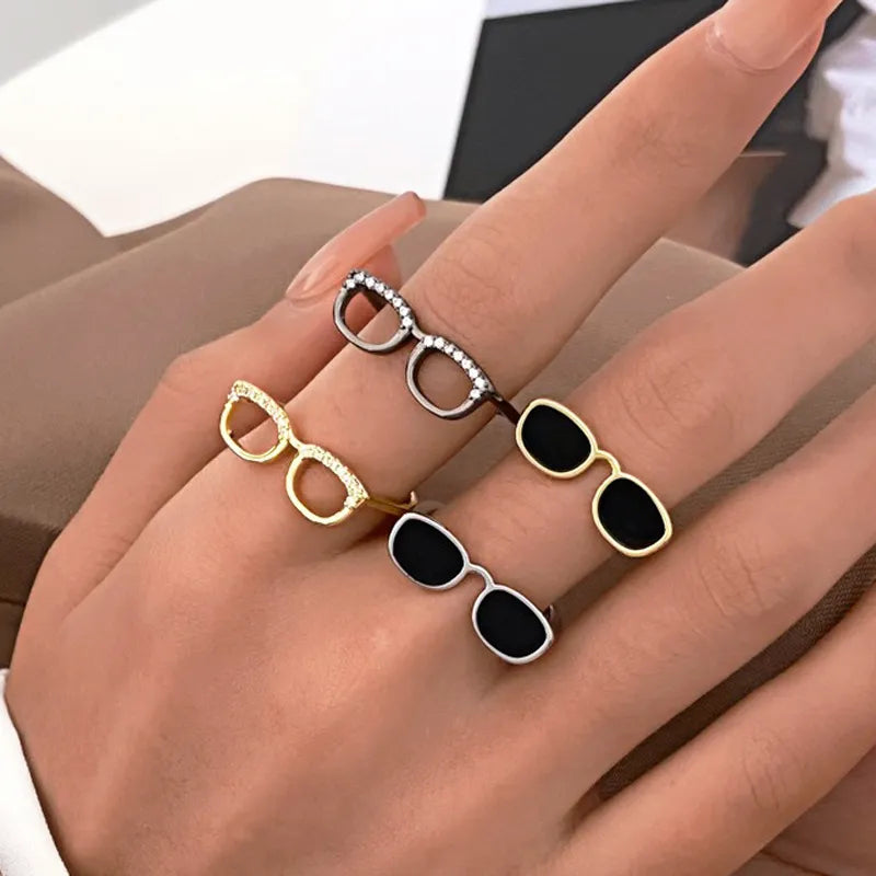 Glasses-shape Finger Ring