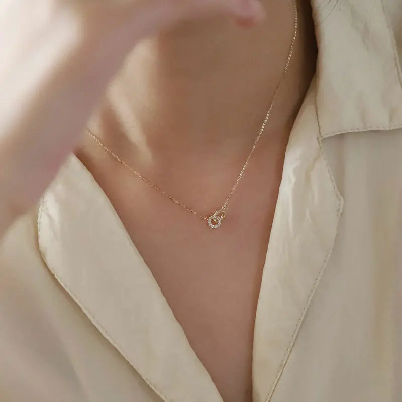 Pavé Crystal Geometry Necklace