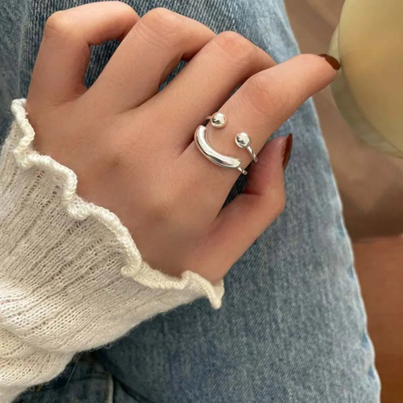 Smile Face Open Rings