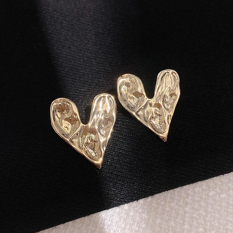 Convex  Heart Earrings