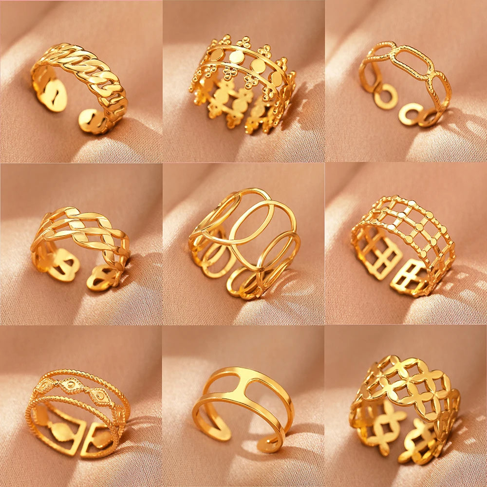 Exquisite Hollow Rings