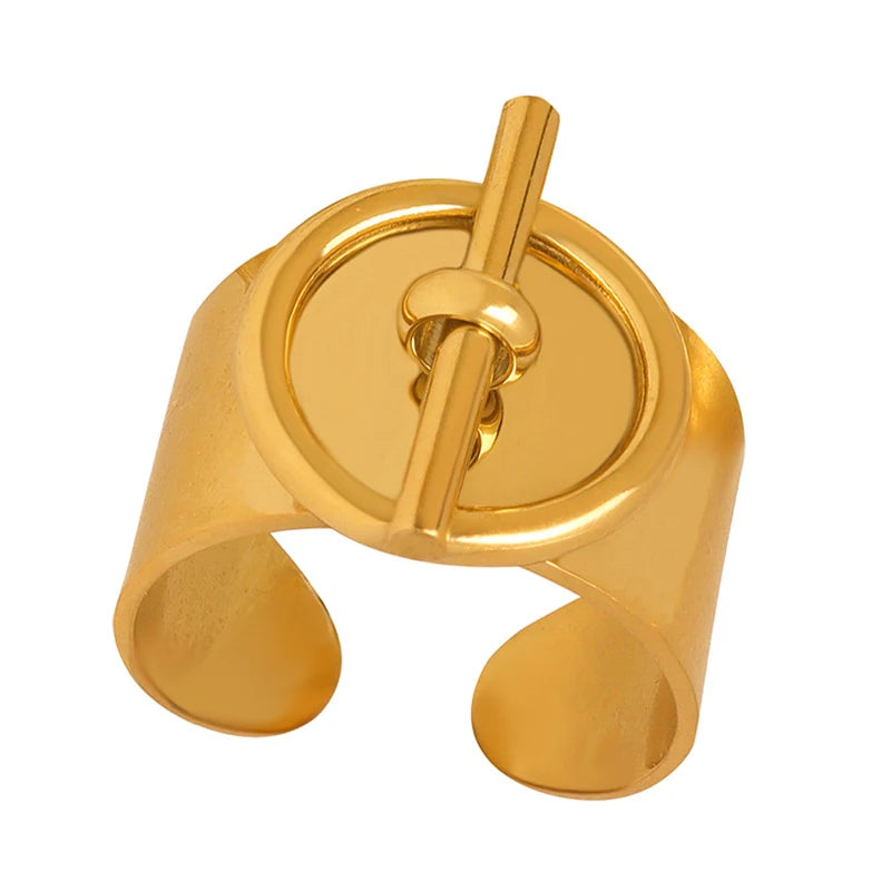 Plated Punk Open Ring