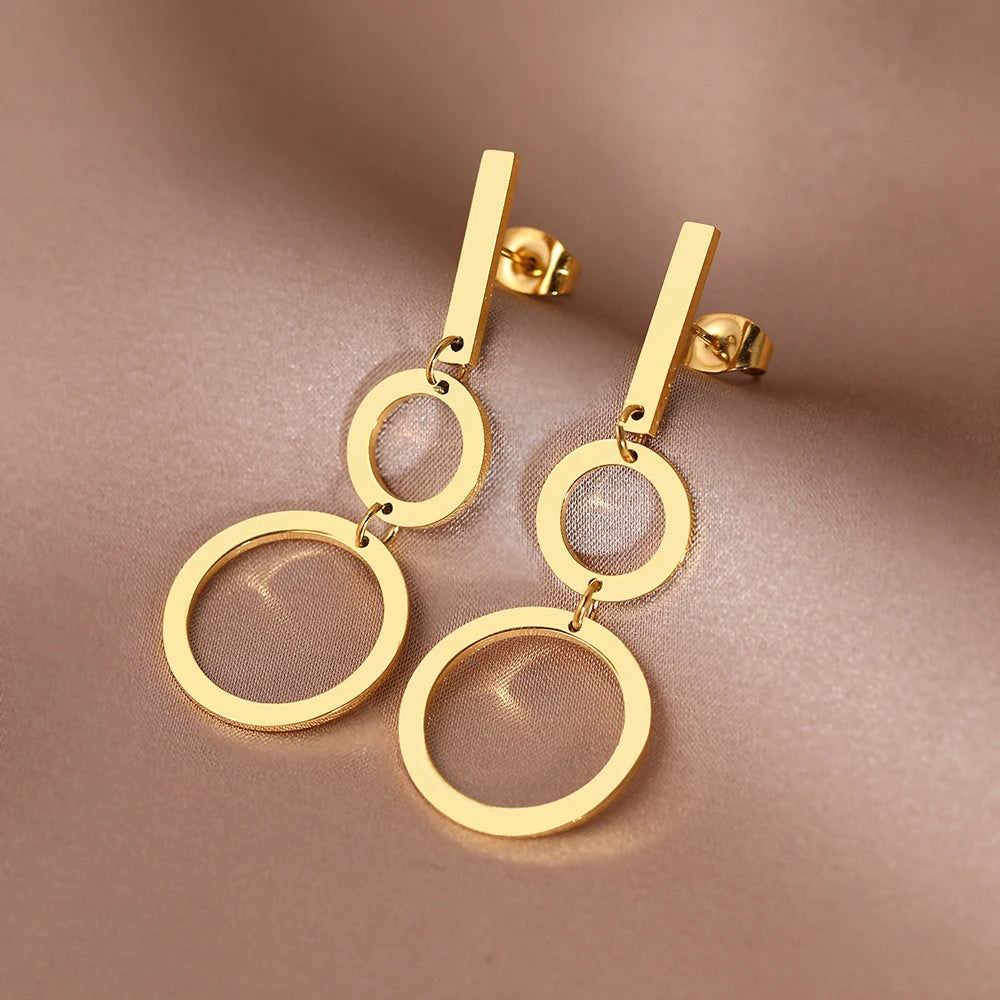 Circle Gothic Earrings