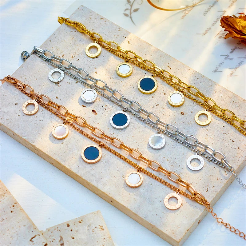 Butterfly Heart Belt Twist Multilayer Chain Bracelet