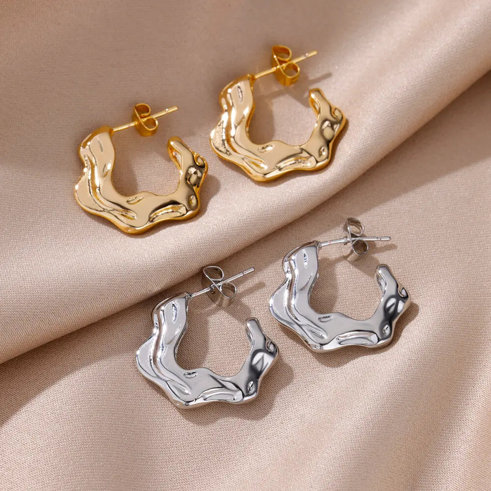 C Shaped Earrings