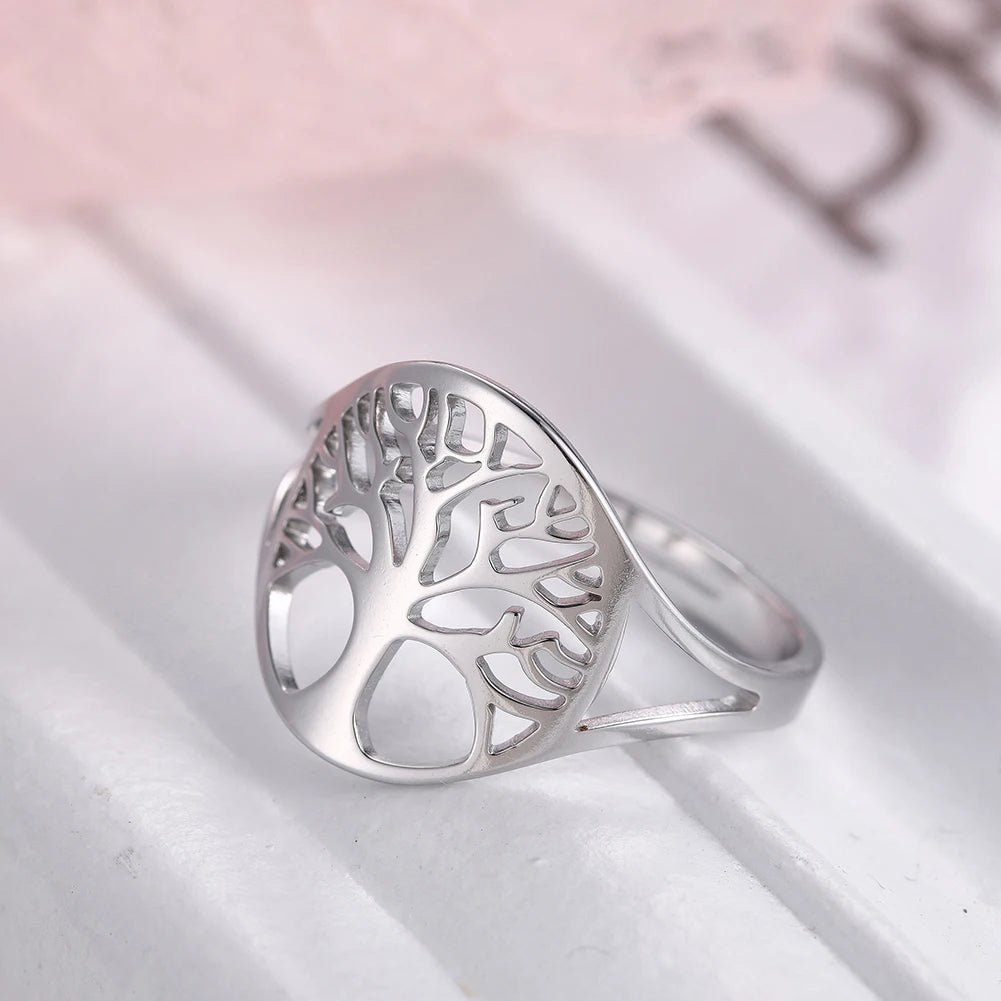COOLTIME Viking Couple Ring Tree Flower