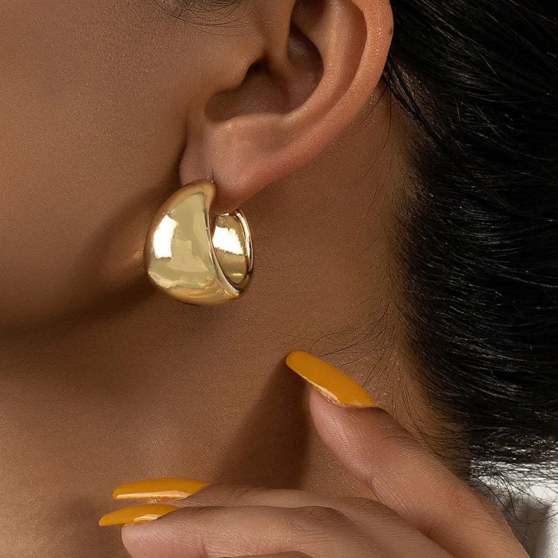 Round Chunky Earrings