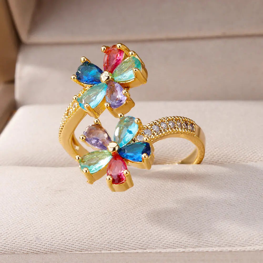 Colorful Zircon Ring