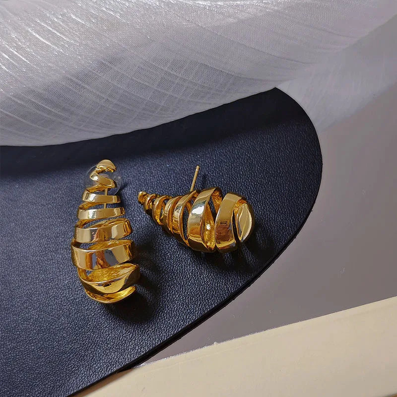 Chunky Hollow Stud Earrings