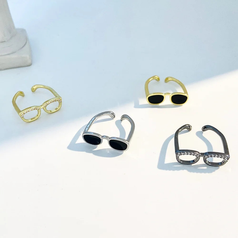 Glasses-shape Finger Ring