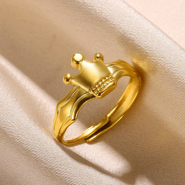 Punk Embossed Hollow Ring