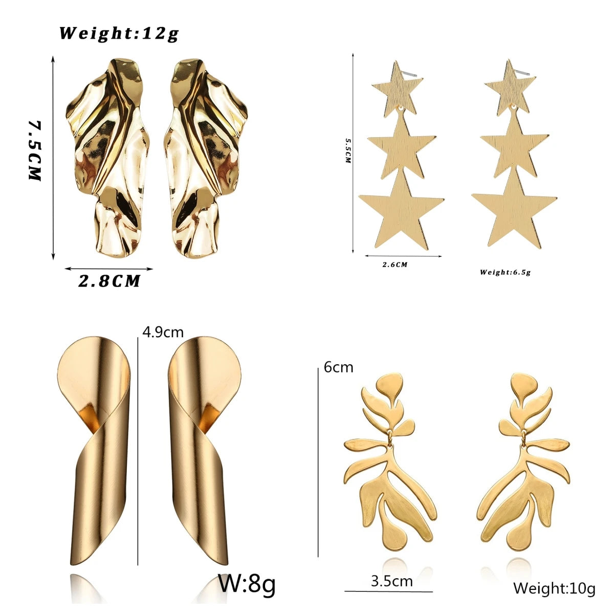 Exaggerate Metal Statement Earrings