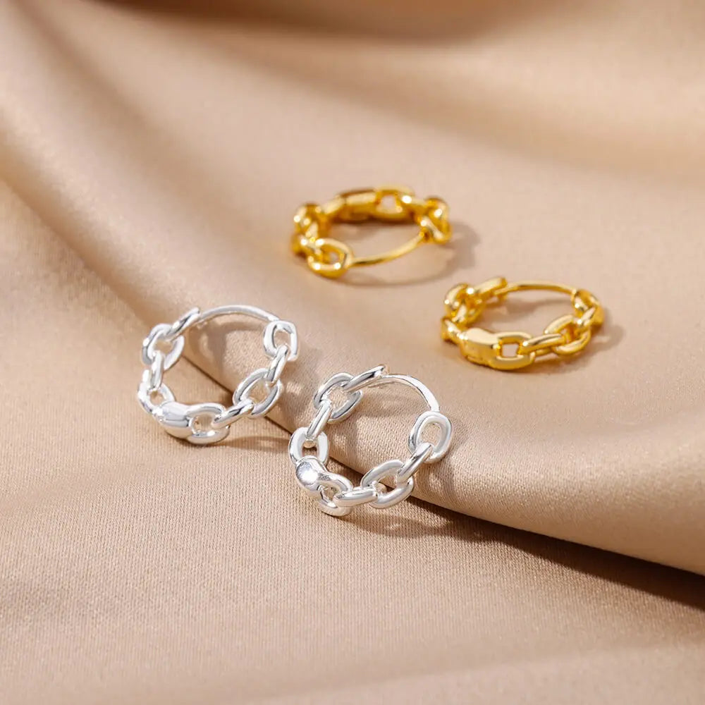 U-Shaped Square Hoop Earrings