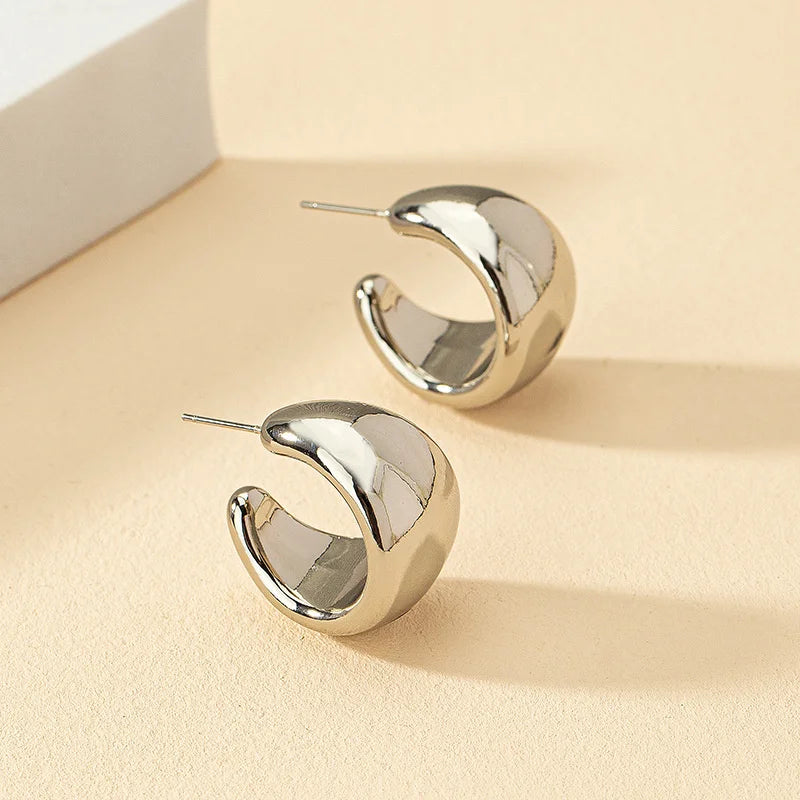 Round Chunky Earrings