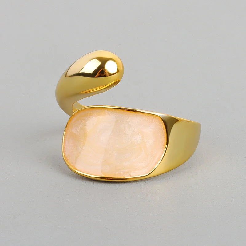 Gold Silver Color Minimalist Irregular Rings