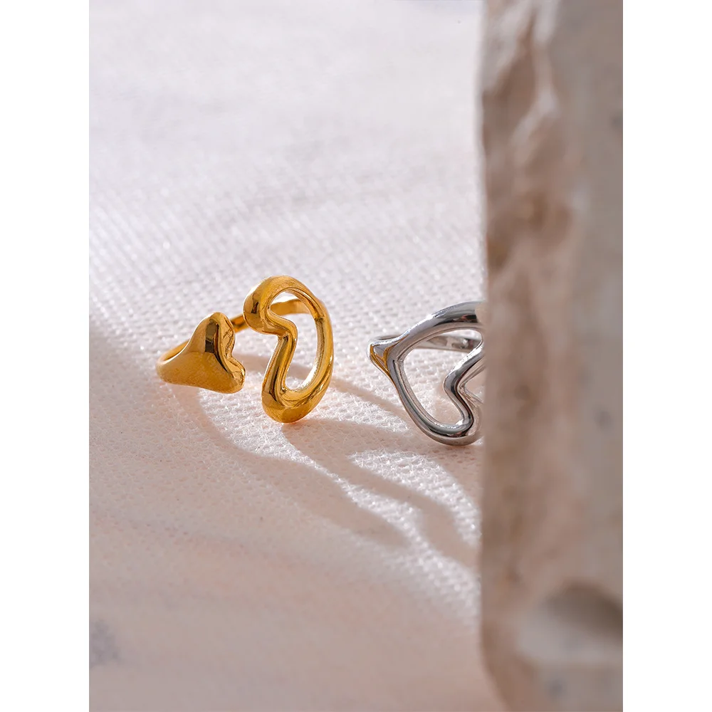 Heart Love Hollow Minimalist Ring