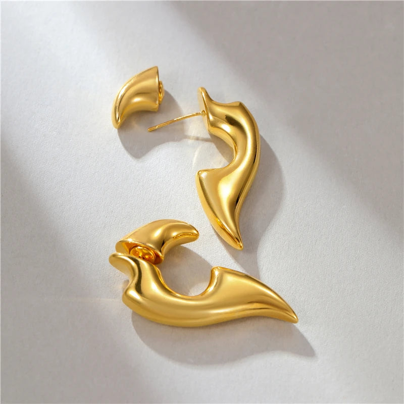 Geometric Design High Earrings