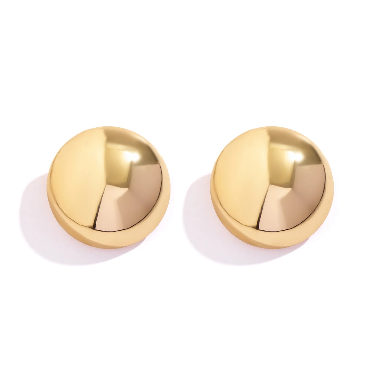 Big Ball Metal Stud Earrings