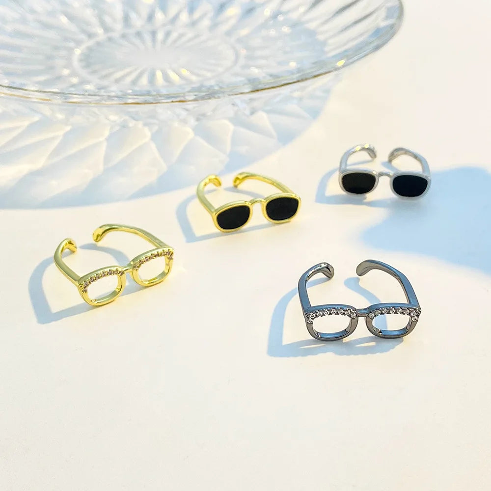 Glasses-shape Finger Ring
