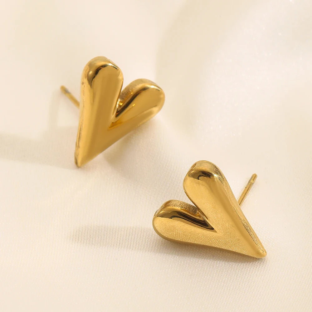 Heart Stud Earrings