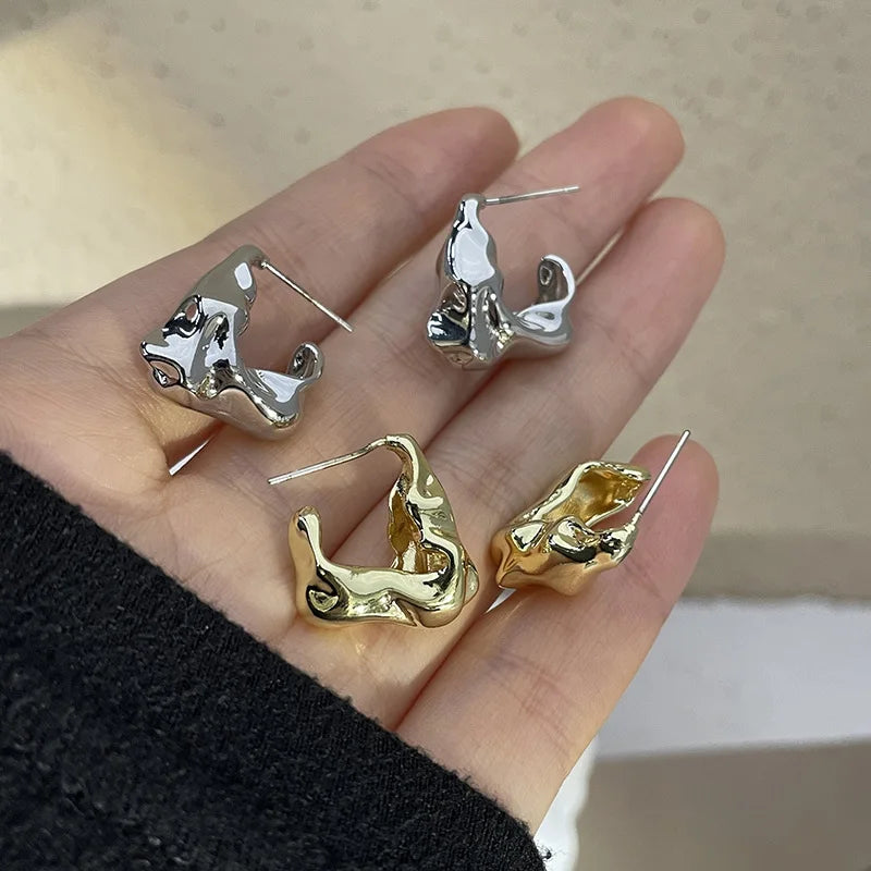 Pleated Lava Earrings