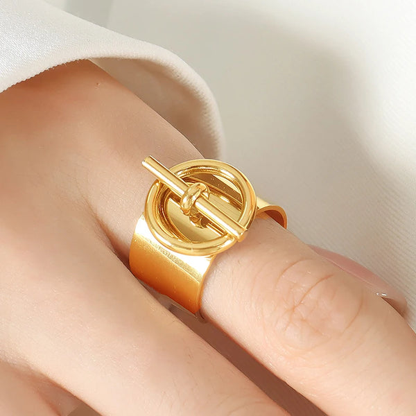Plated Punk Open Ring