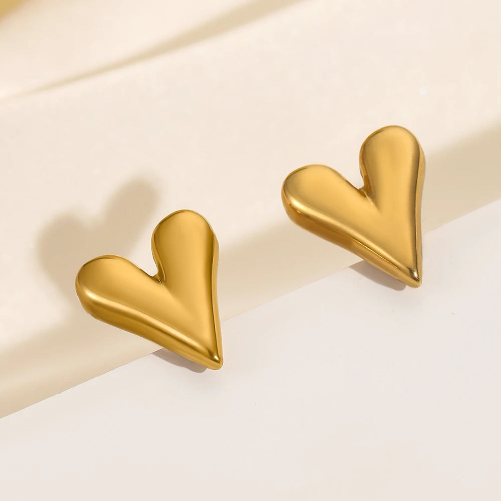 Heart Stud Earrings