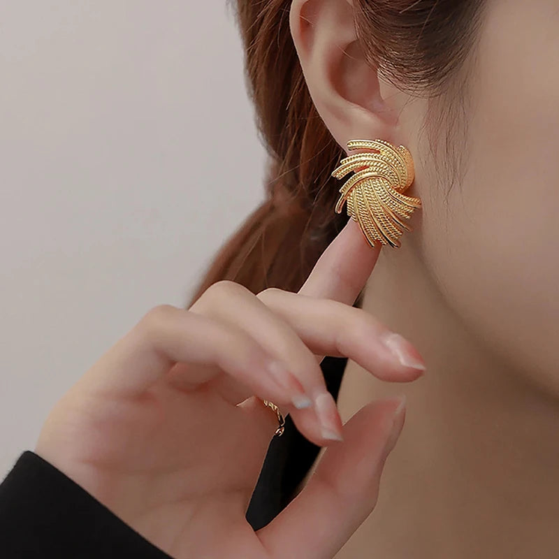 Twist Big Clip Earrings