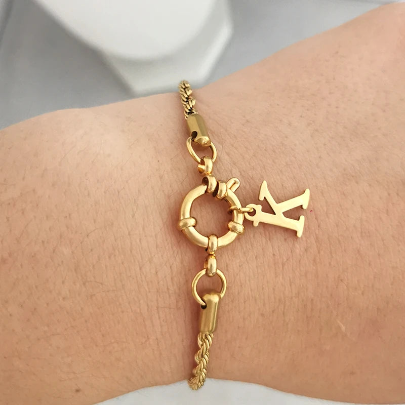 QMHJE Anchor Clasp Bracelet