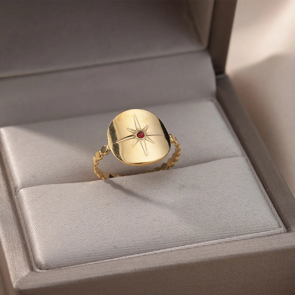 Vintage Pentagram Star Ring