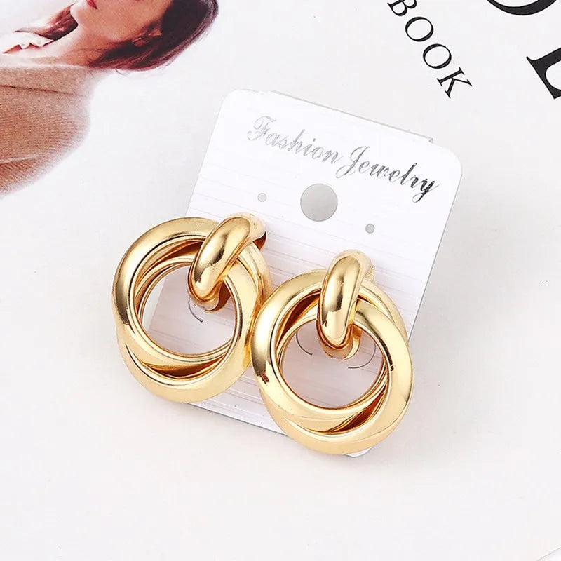 Spiral Twist Knot Rock Earrings