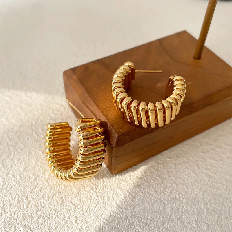  Needle Hoop Earrings