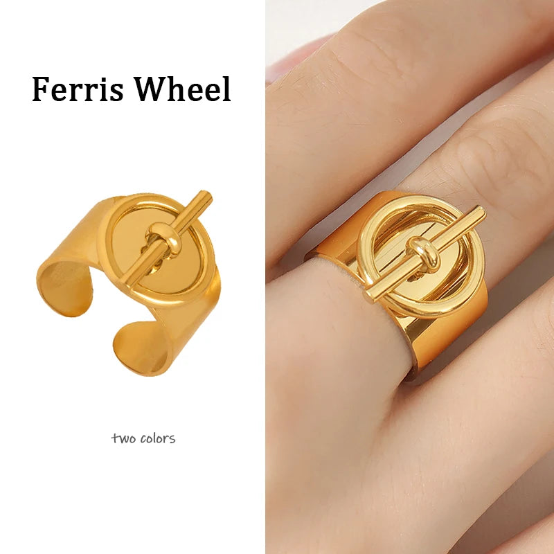 Plated Punk Open Ring