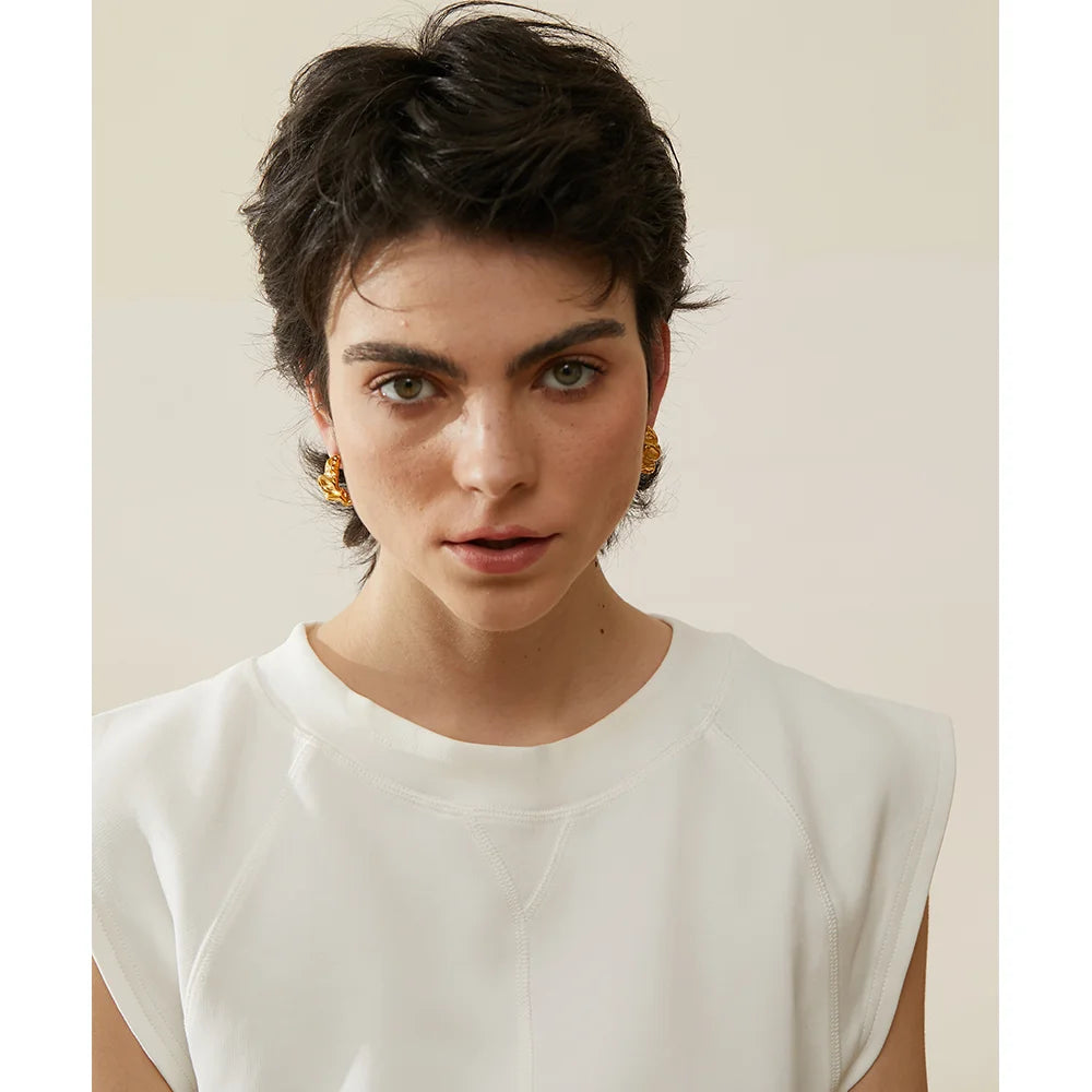 Yhpup Creative Unusual Hoop Earrings