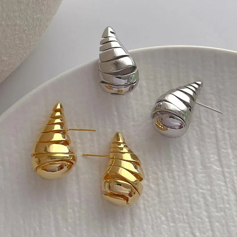 Chunky Hollow Stud Earrings